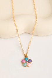 Heliophilia Silver Collar de Metal Dorado CHRM15010 con Recubrimiento de Laca